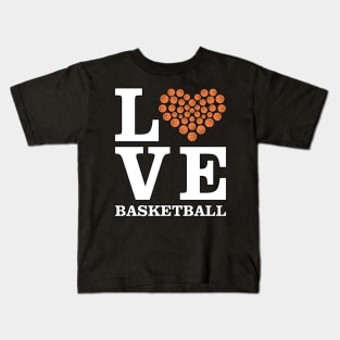 Love Basketball - Heart by Balls Kids T-Shirt